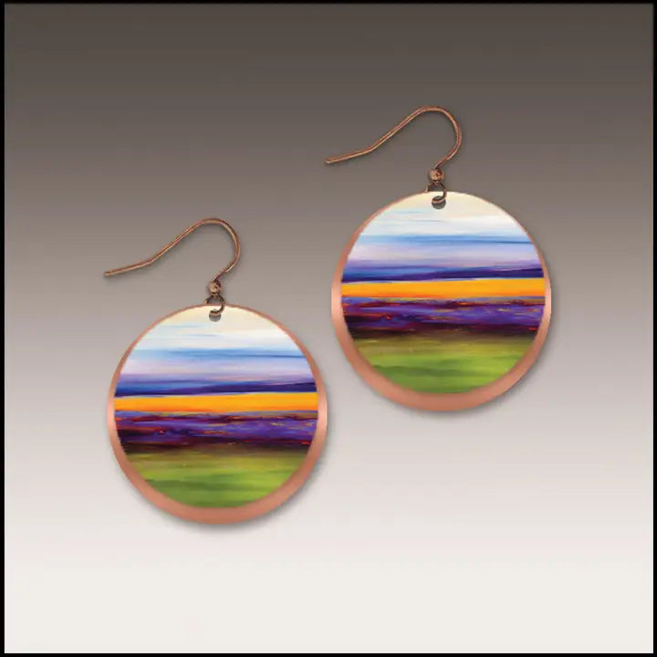 Purple & Green earrings #10NRE