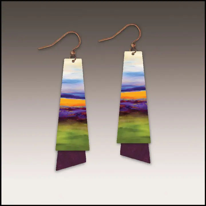 Purple & Green earrings #10NTE