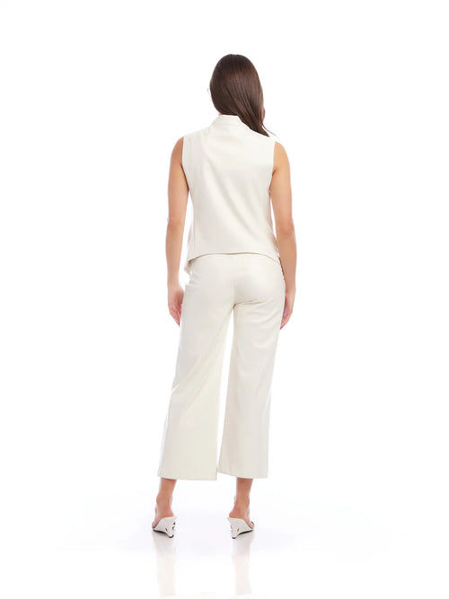 Fifteen Twenty #1F47022 off white faux leather pants