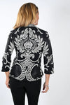 Frank Lyman #233160 black/off white knit jacket