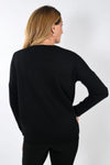 Frank Lyman #233868U black/Silver knit top