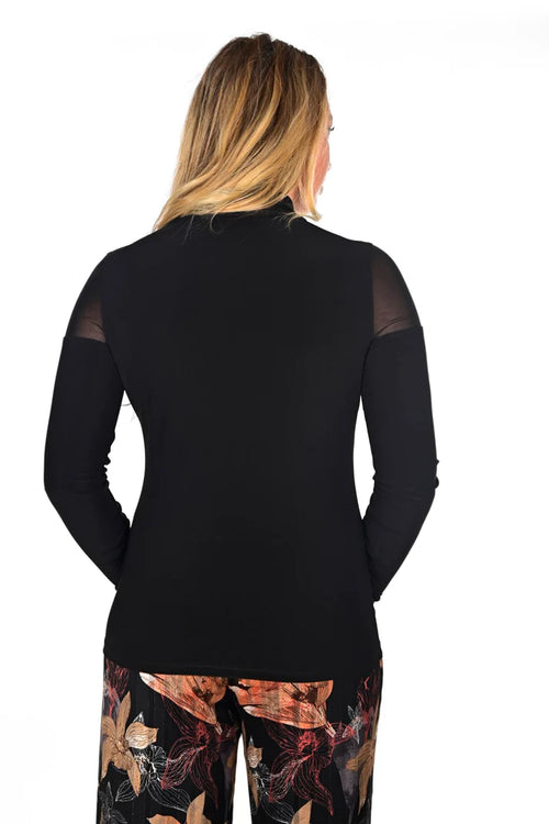 Frank Lyman #234003 black knit blouse