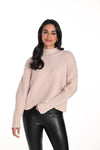 Frank Lyman #243425U Beige knit sweater