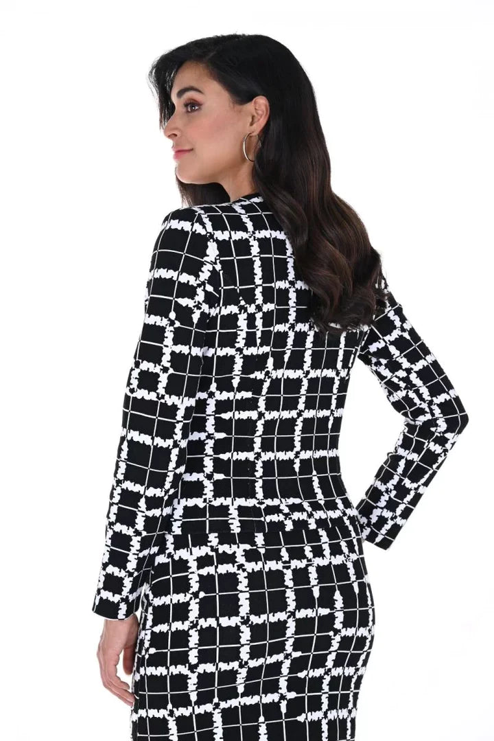 Frank Lyman #246111 Black/White knit skirt