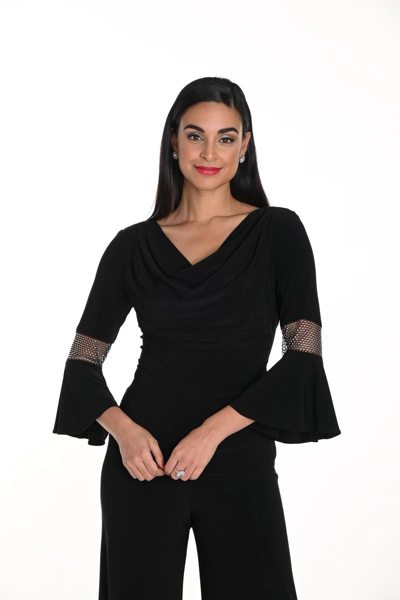 Frank Lyman #249025 black knit top