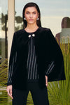 Frank Lyman #249286 black knit cape