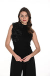 Frank Lyman #249408U black knit top