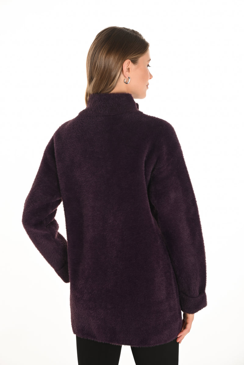 Frank Lyman #253880 plum cardigan