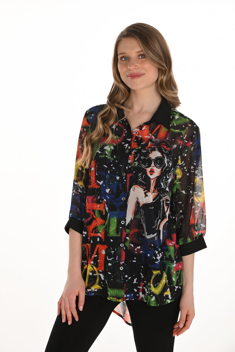 Frank Lyman #254932 woven blouse