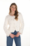 Frank Lyman #254950 off white knit cardigan