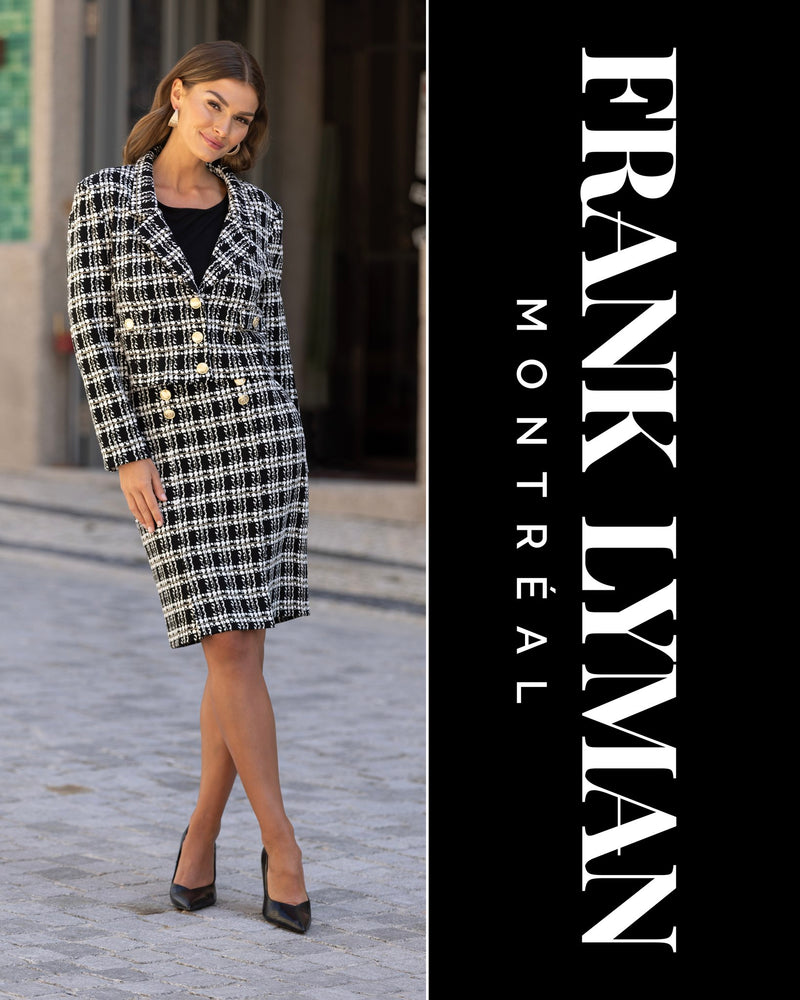 Frank Lyman #233308 Black/White knit skirt