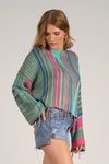 ELAN #SWS11153 turquoise sweater