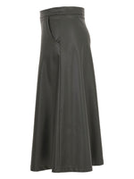 Dolcezza #74127 black faux leather long skirt