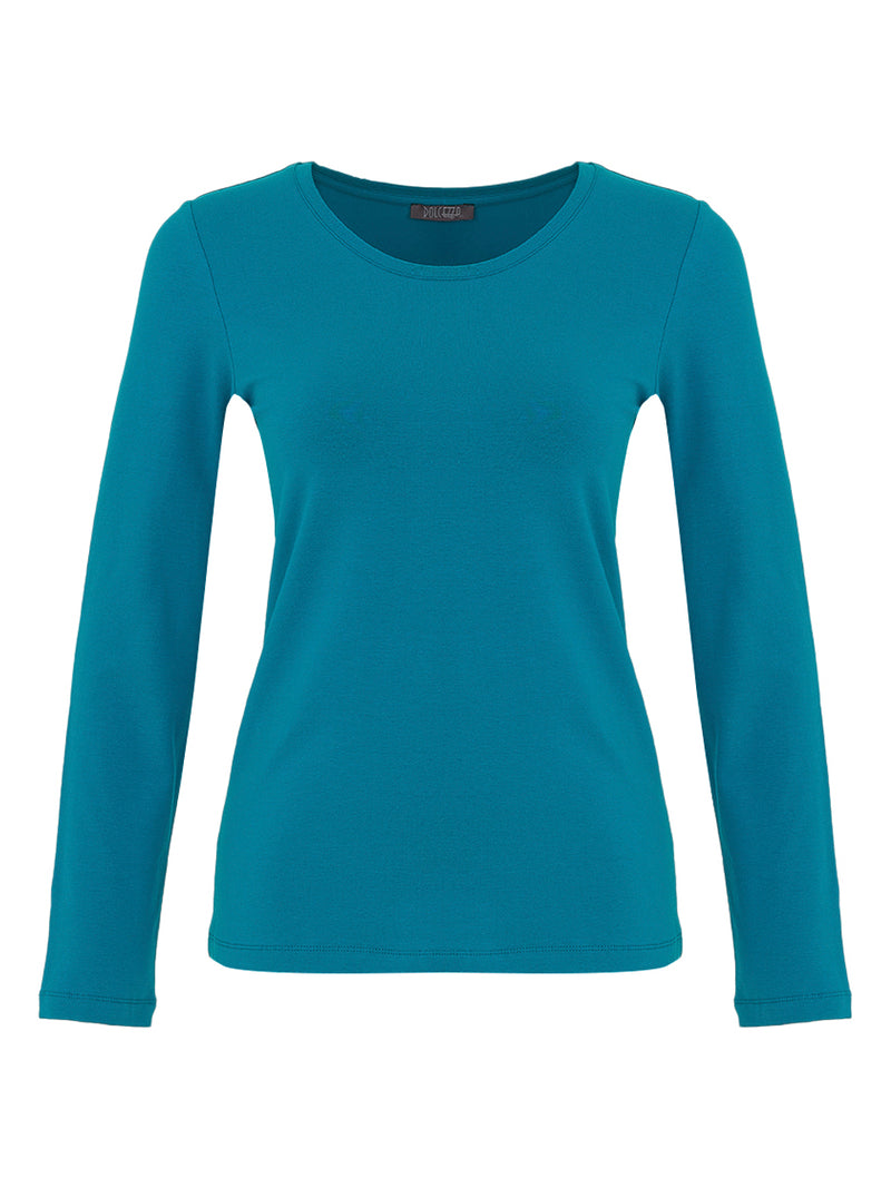 Dolcezza #74500 knit top- teal