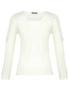 Dolcezza #74602 off white knit top