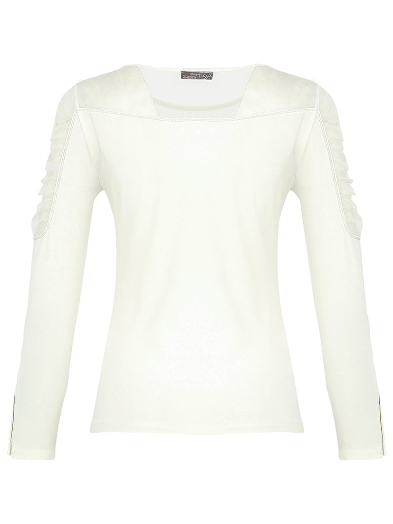 Dolcezza #74602 off white knit top