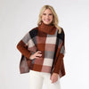 Colorblock poncho
