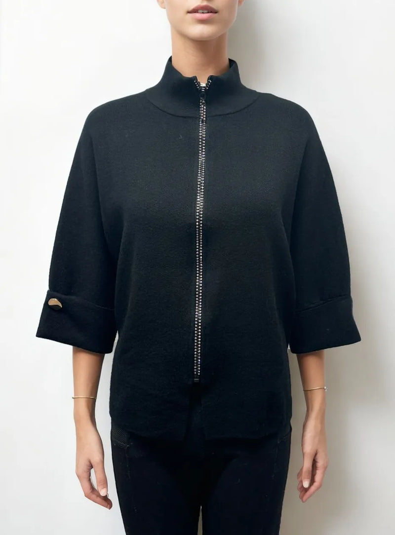 Black knit sweater