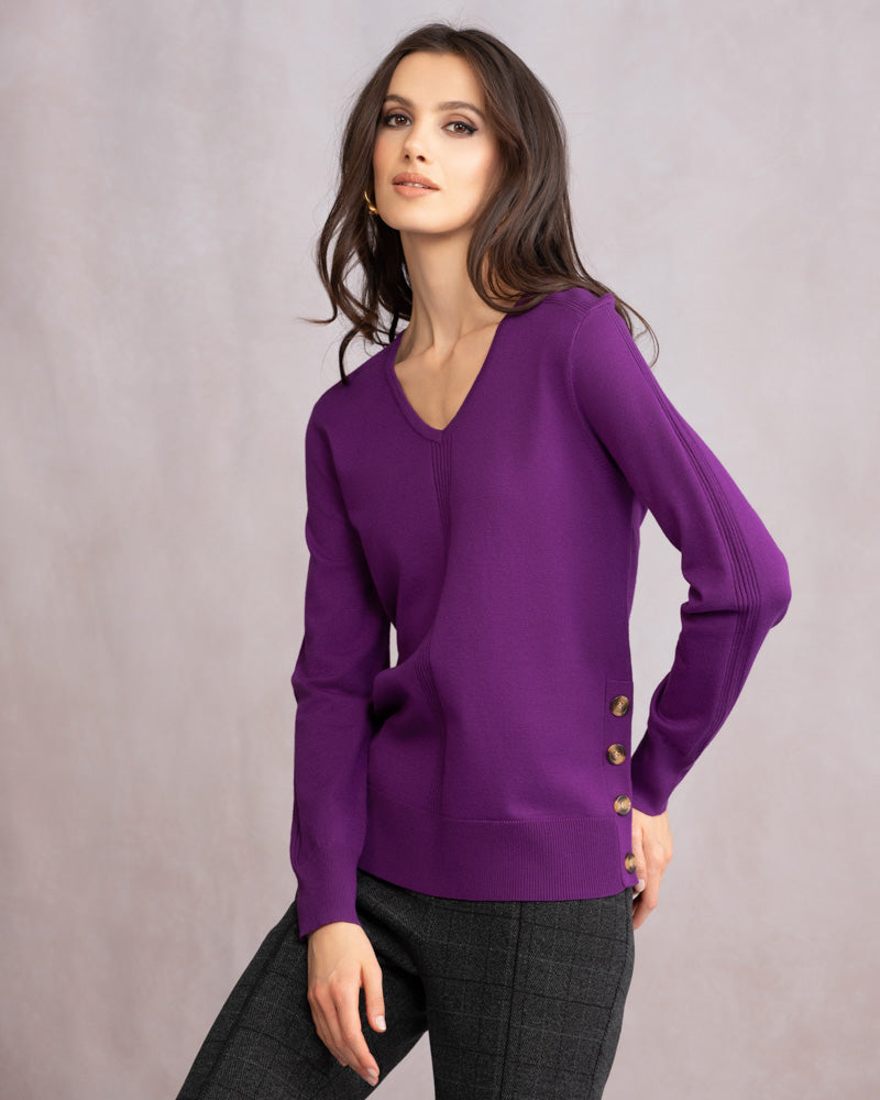 Alison Sheri purple knit top