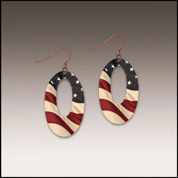 Patriotic Flag earrings #AFOE