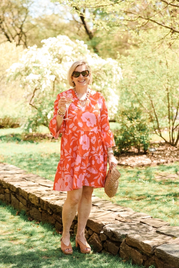 Coral & Pink dres