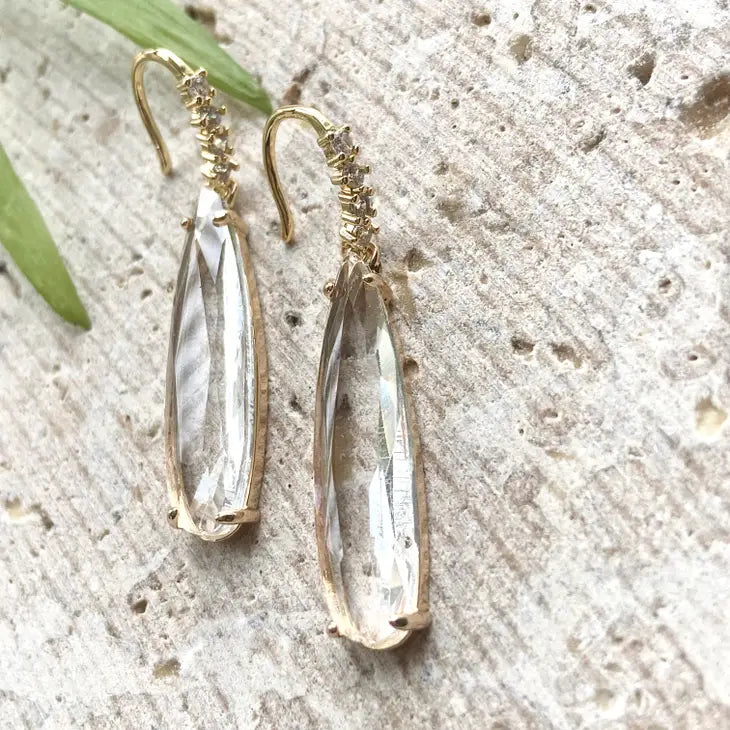 Crystal teardrop earrings - E22026