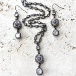 Black Crystal earrings E22044