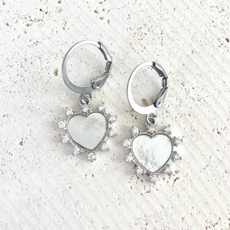 Heart sparkle earrings #E23016