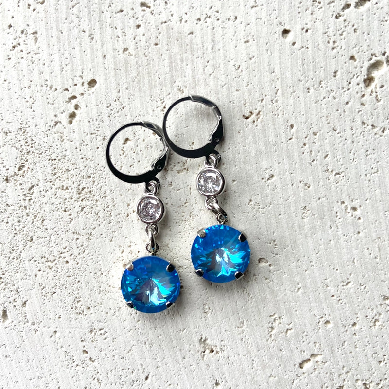 Swarovski Crystal drop earrings - E23044 Ocean