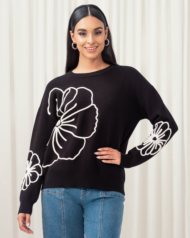 Elena Wang black sweater