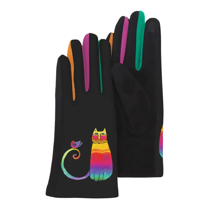 Laurel Burch "Rainbow Cat" gloves