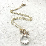 Gold crystal necklace -N23151