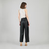 Liquid leather wide leg pants