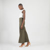 knit wide leg pants-olive