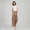 knit wide leg pants-taupe