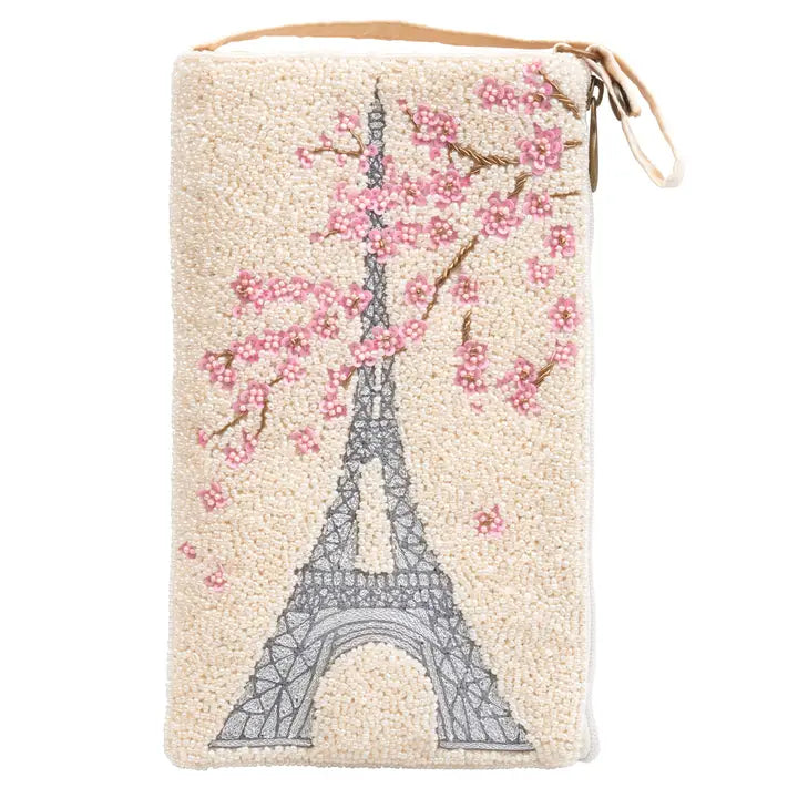 Beaded purse - Paris, floral