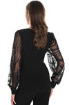 Frank Lyman #244223 Black knit blouse