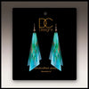 Aqua abstract earrings #2NQ