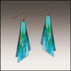 Aqua abstract earrings #2NQ