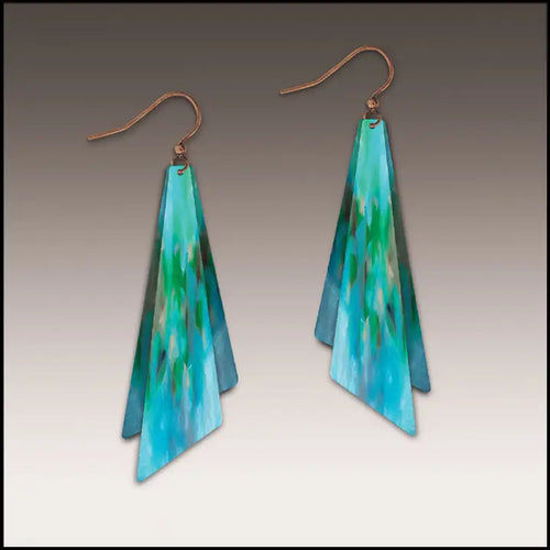 Aqua abstract earrings #2NQ