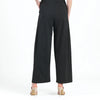 knit wide leg pants -black
