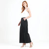knit wide leg pants -black