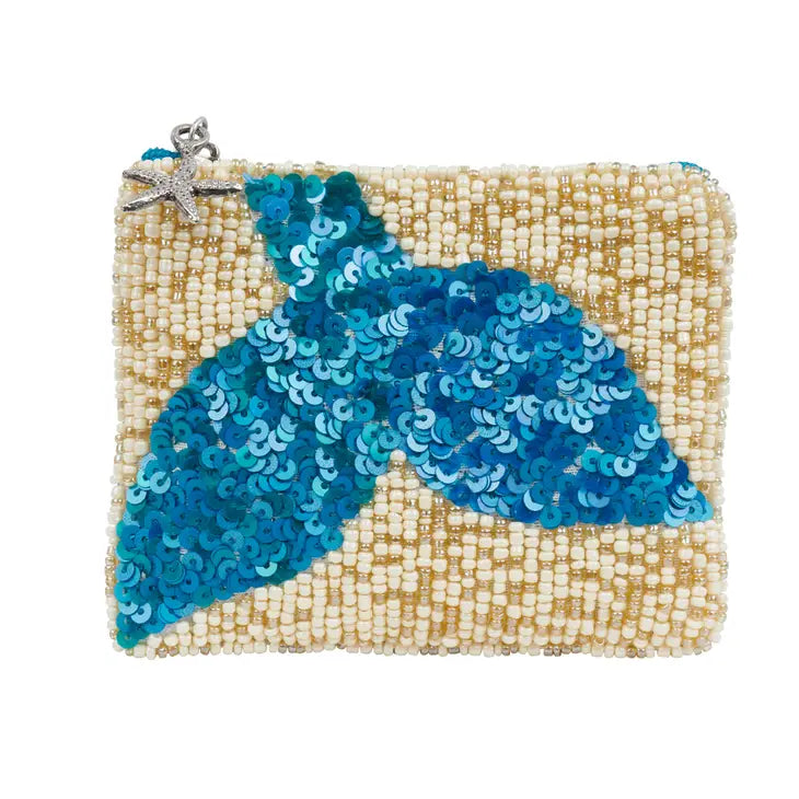 Beaded coin purse -  Mermaid tail