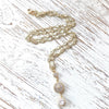 Gold crystal necklace -N22116