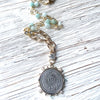 French coin necklace -N23164