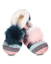 Chenille pom pom slippers