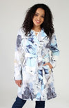 Donna White printed trench coat