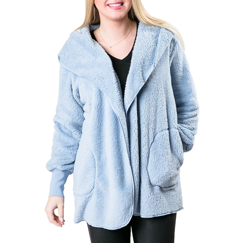 Sherpa hoodie-blue  #796-ICE