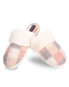 Checkered Plush Slippers