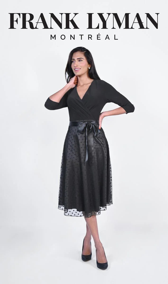 Frank Lyman #229334 Black knit dress